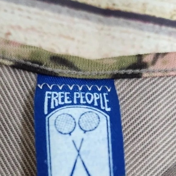 NWOT Free People Gray White Striped and Pink Floral Wrap Print Hippie Wrap Dress - Picture 15 of 16